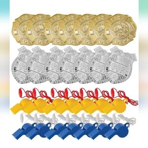 NWT Set Of 24 Badges And Whistles. Perfect For Party Favors Or Playing